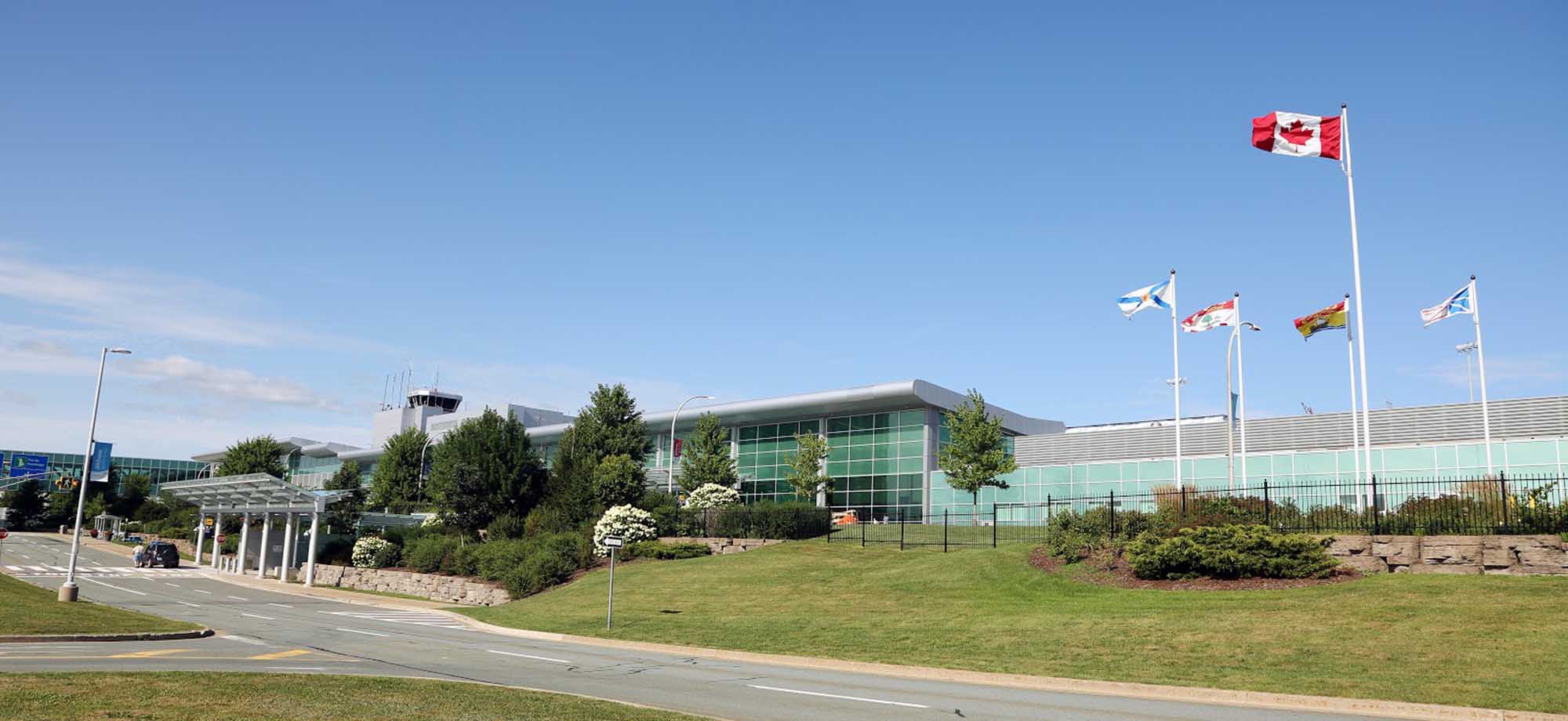 A photo of the airport on a sunny day