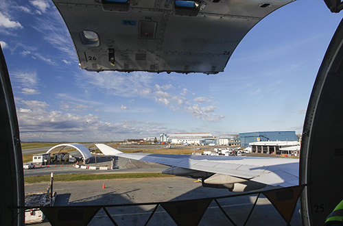 View from inside cargo chamber