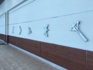 A photo of an art installation at the airport