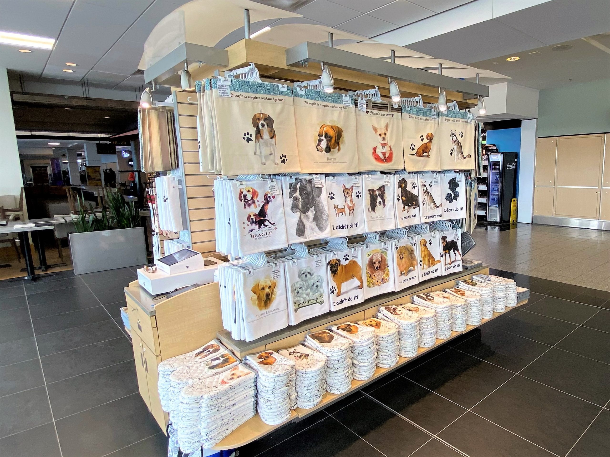 The Towels, Totes & More kiosk