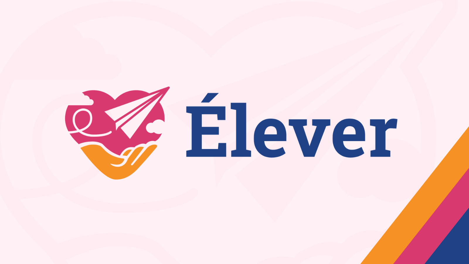Une conception graphique du logo « Élever » sur un fond décoratif