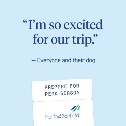 "I'm so excited for our trip." - Everyone and their dog